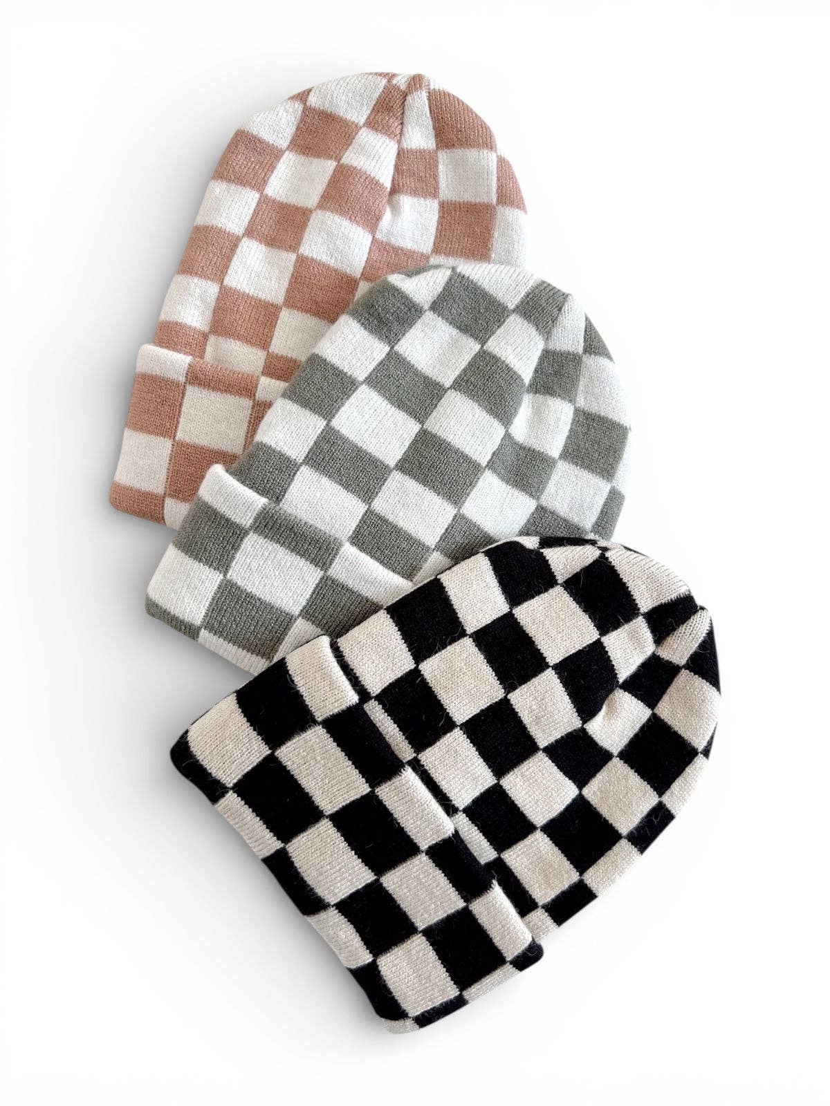 Baby's First Hat®, Fern/Warm White Checkerboard