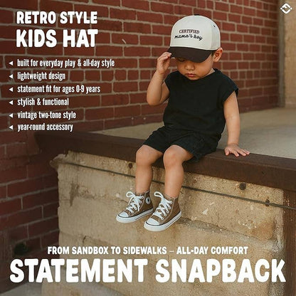 Kid/Baby Baseball Cap: Certified Mamas Boy