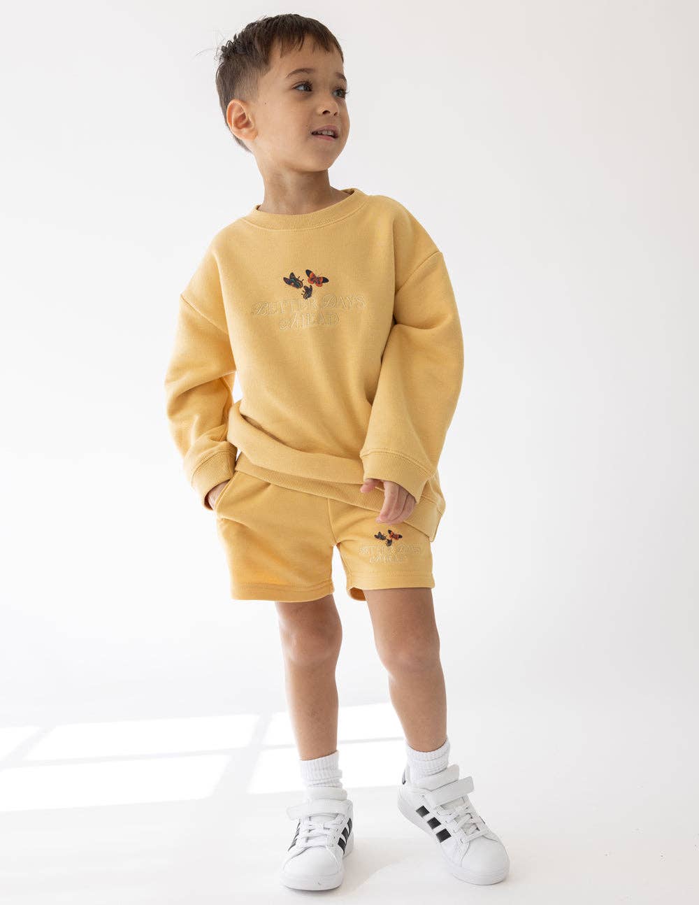 Better Days Butterfly Kids Crewneck