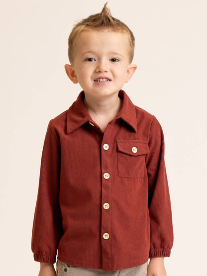 Classic Button-Up Burnt Orange