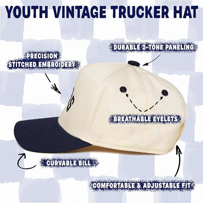 Kids/Baby Vintage Hat - Bubs (Navy/Beige)