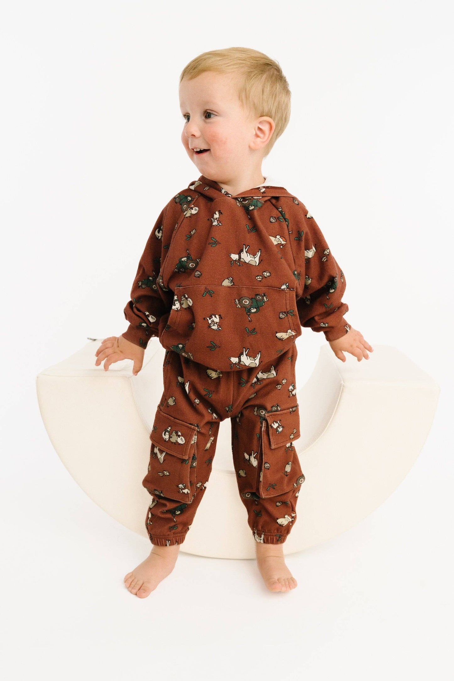 Christmas Farm Cargo Hoodie Set