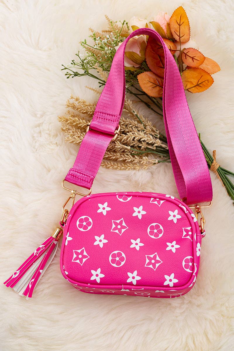 Fuchsia Inspired LV purse w\ wide strap