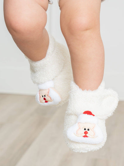 Soft Christmas Baby Booties