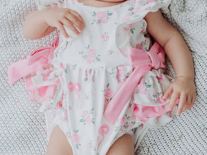 Floral Baby Girls Ruffle Romper