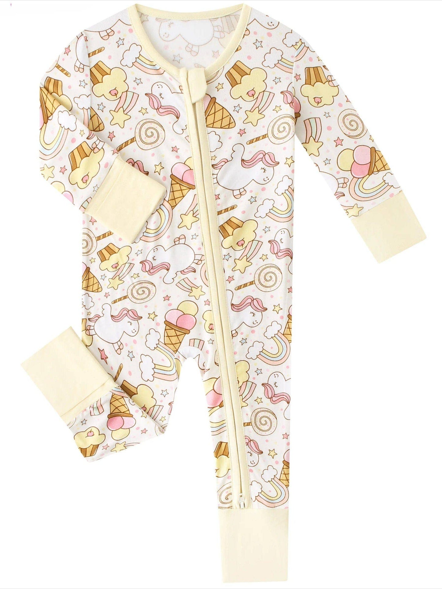 Sweet Treats Bamboo Baby Convertible Zippy Romper