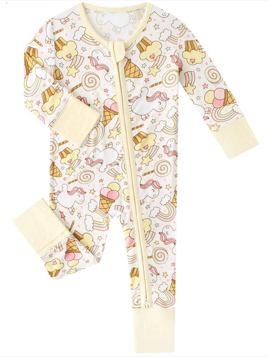 Sweet Treats Bamboo Baby Convertible Zippy Romper
