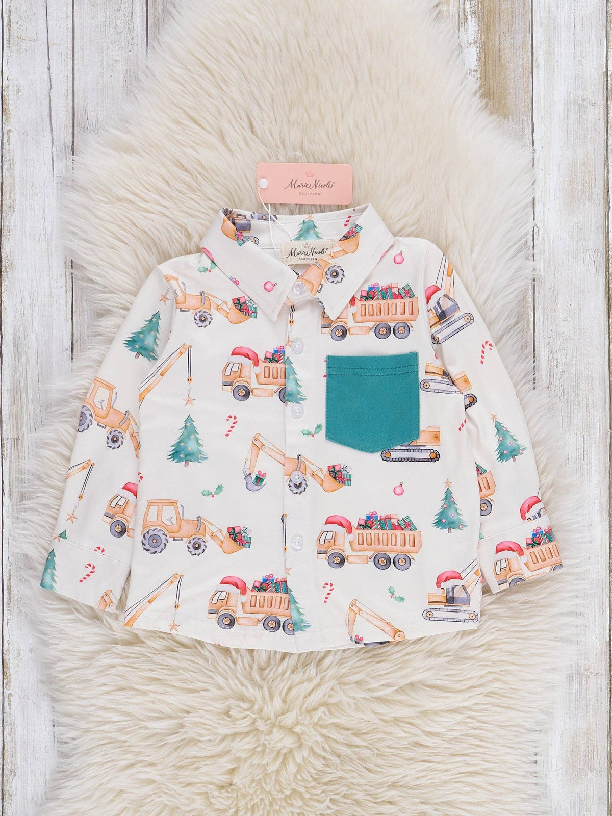 Christmas Truckloads Button-Up Shirt