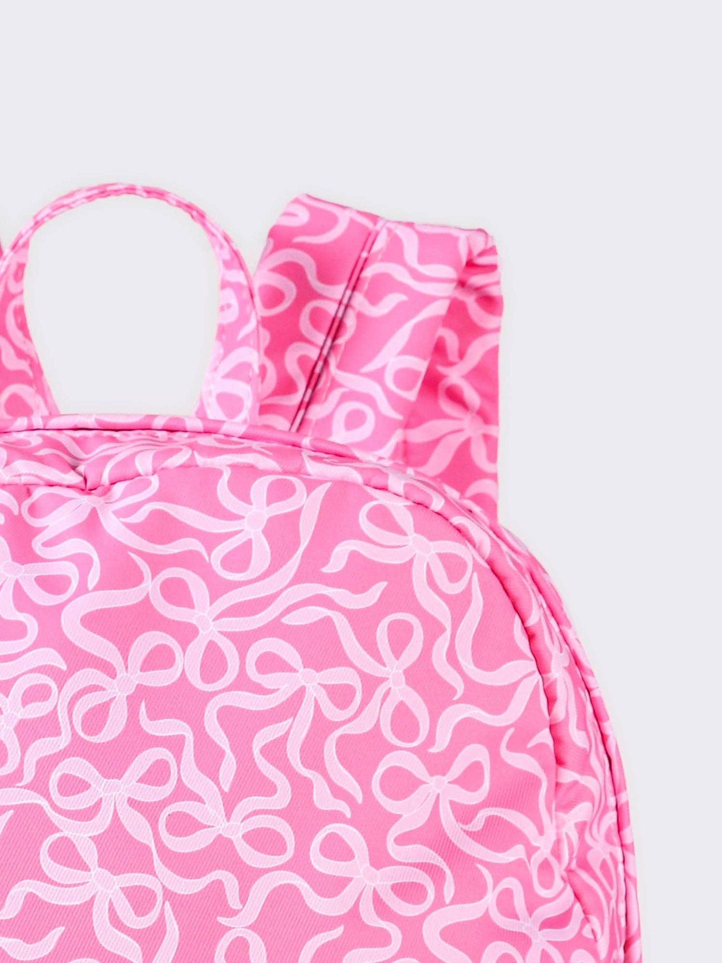 Gingham Ruffle Bow Printed Girls Backpack