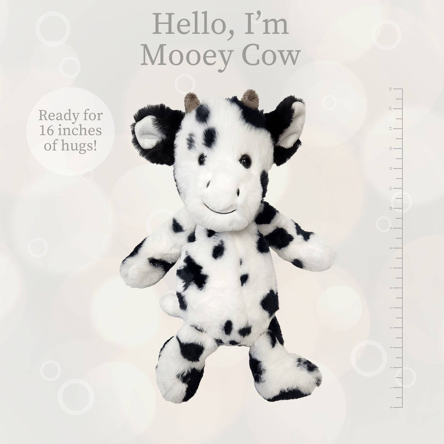 World's Softest Lushees 16" - Mooey Cow Plushie for Kids