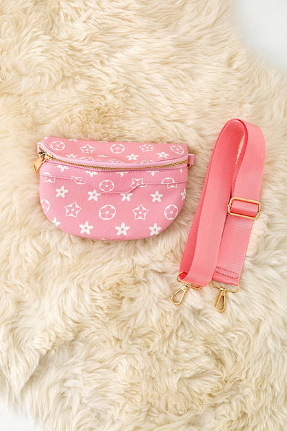 Pink/White Louis Crossbody