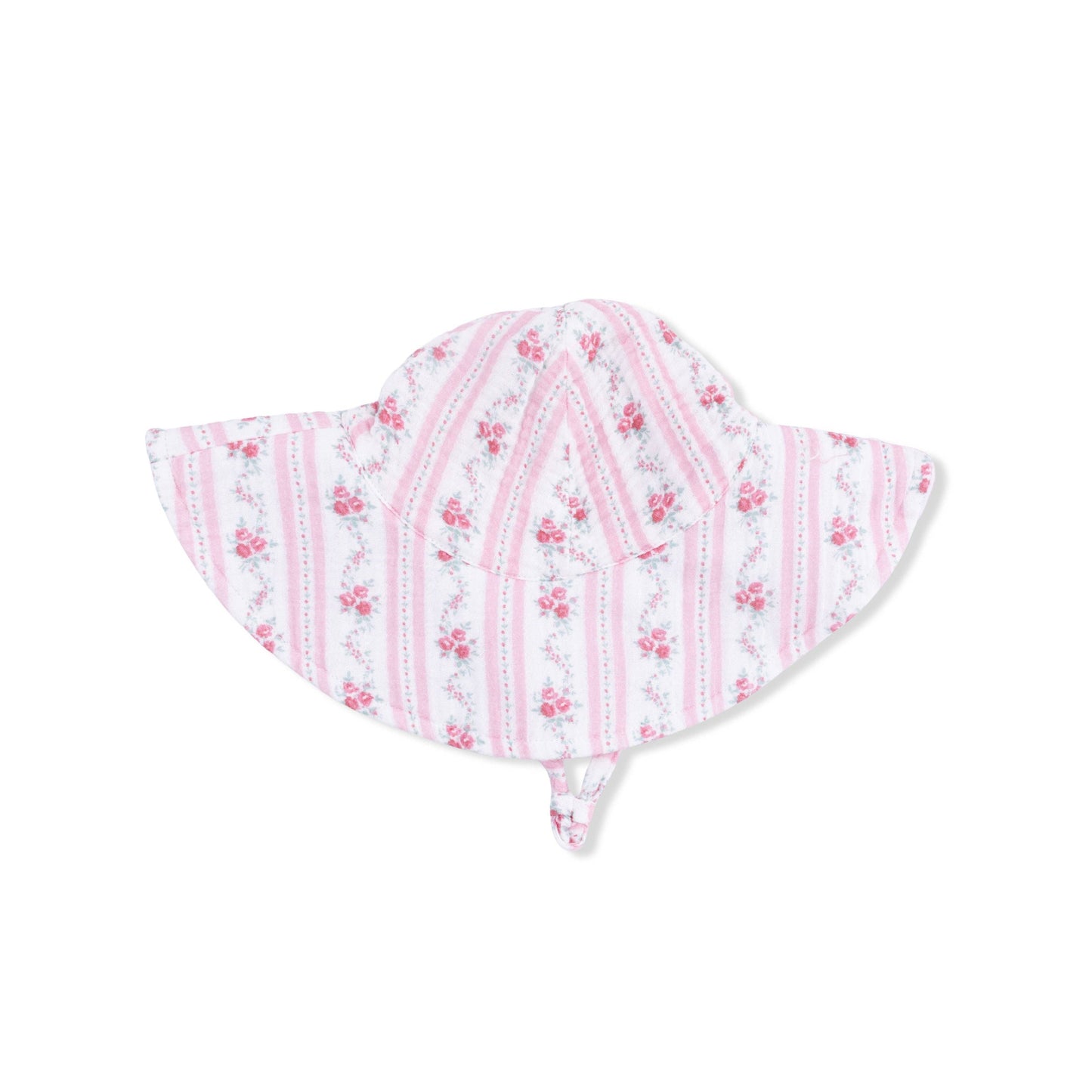 Winding Roses Stripe - Wide Brim Sun Hat