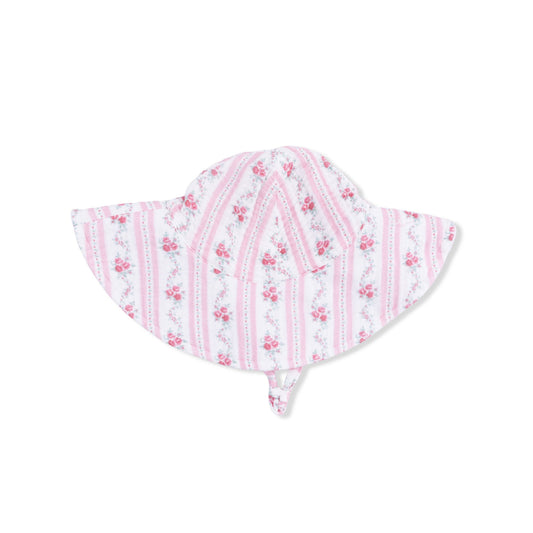Winding Roses Stripe - Wide Brim Sun Hat