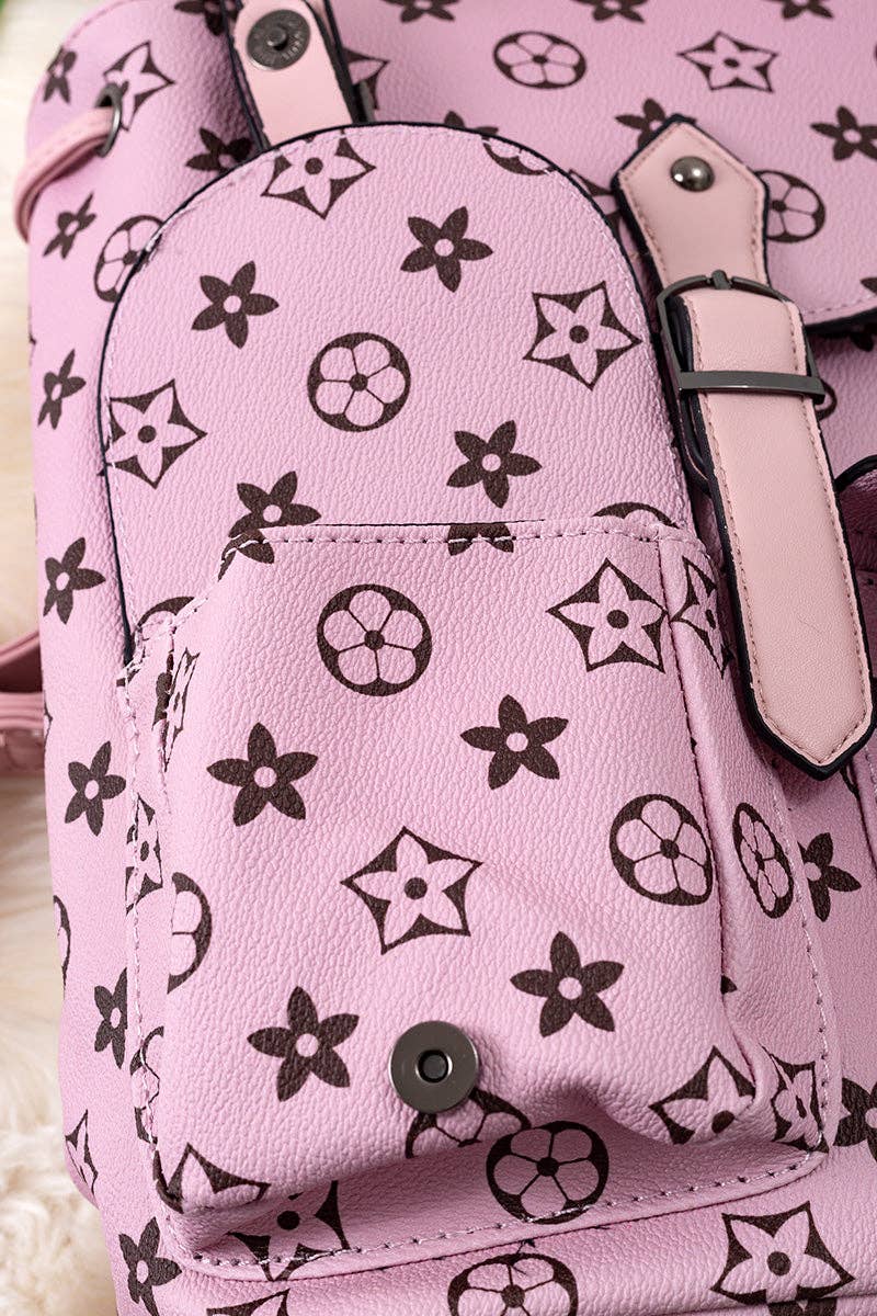 LV Inspired pleather kids backpack