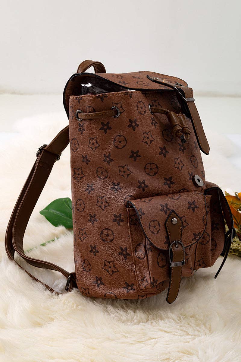 LV Inspired pleather kids backpack