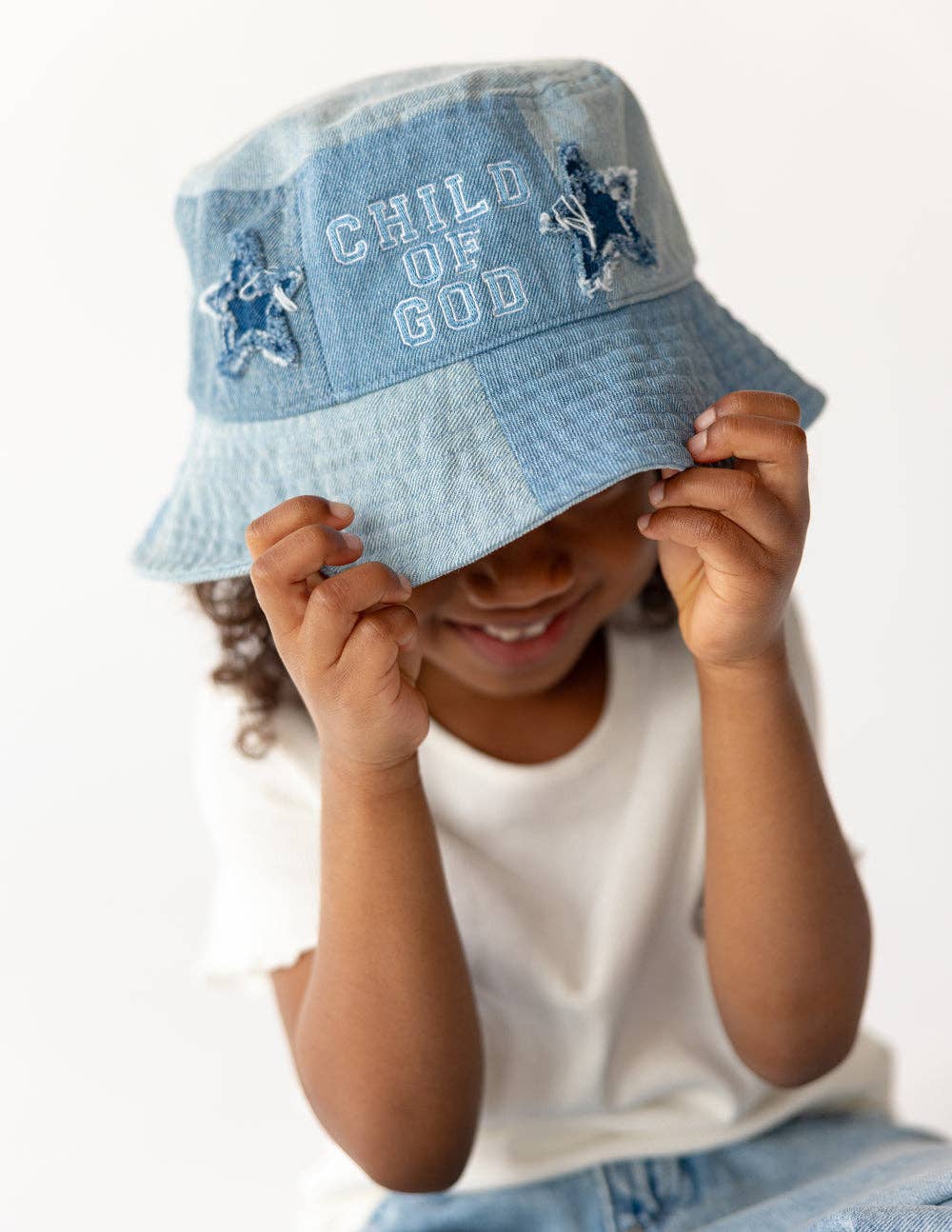 "Child of God" | Denim Kids Bucket Hat