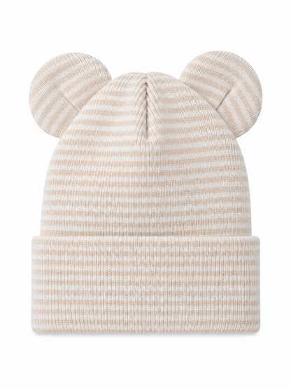 Baby's First Hat, Sand/White Stripe Bear
