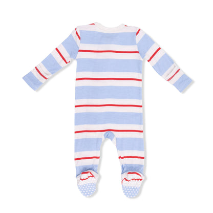 Preppy Rugby - 2 Way Zipper Footie