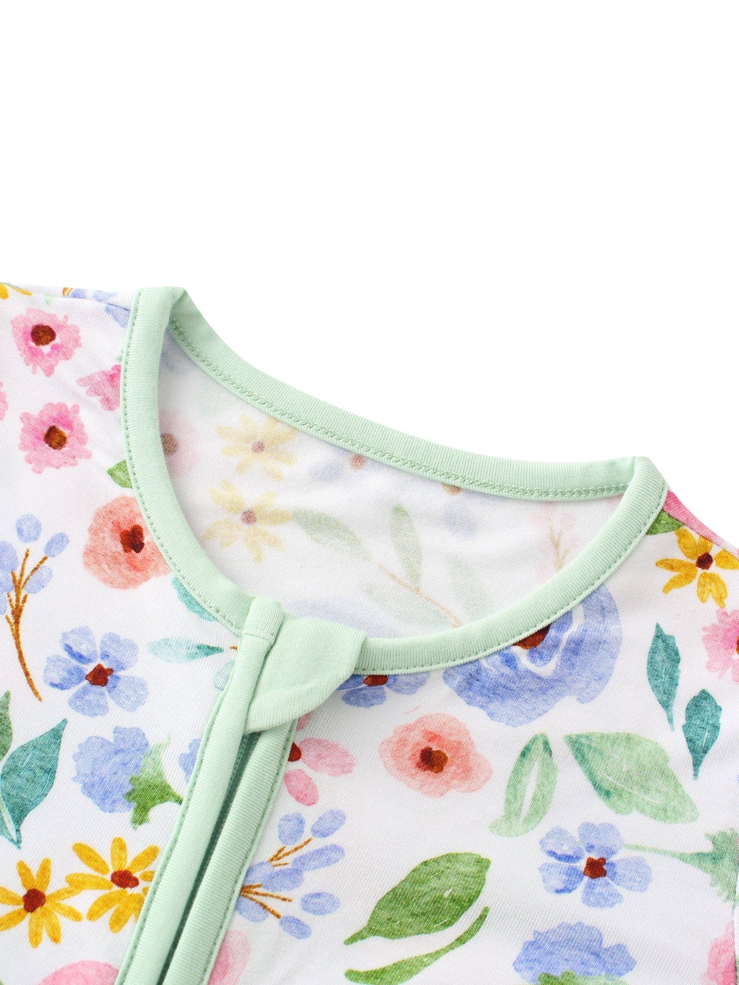 Ditsy Floral Bamboo Baby Convertible Zippy Romper