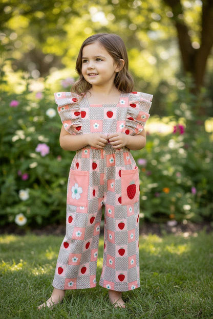 Strawberry-Gingham Jumpsuit