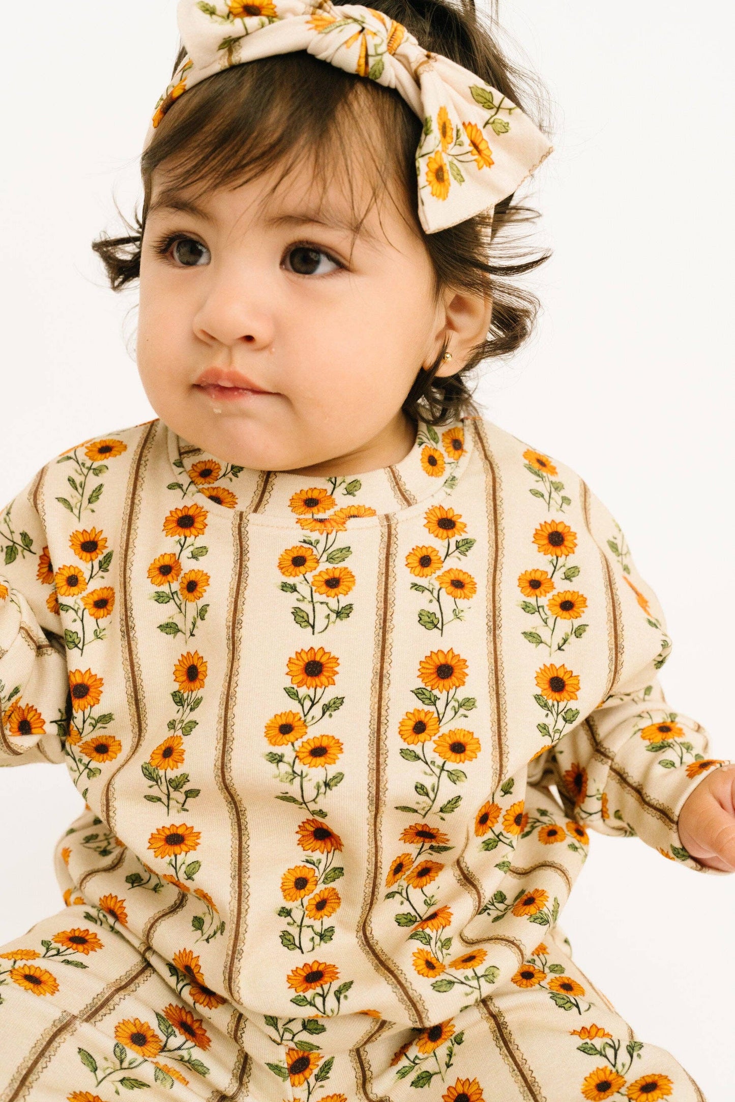 Sunflower Stripe Crewneck Set