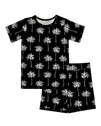 Bamboo Shorts Set | Palm Style Black